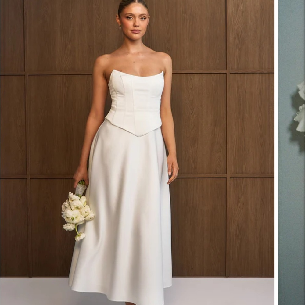 Satin Corset Midi Dress